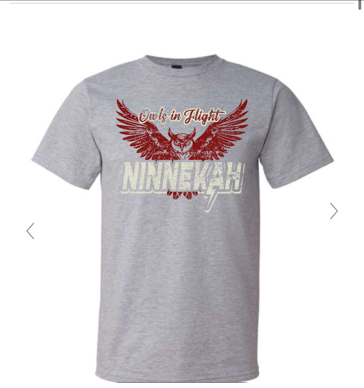 Ninnekah Owls In Flight Tee